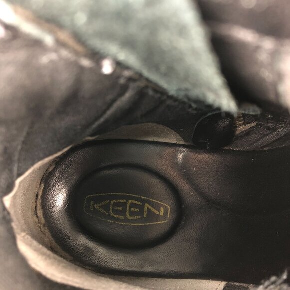 Keen Women's Size 6 Morrison Black Leather Wraparound Buckle Ankle Booties Boots - Picture 12 of 13